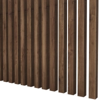 Listelli decorativi 3D, listelli in legno per pareti, soffitti o pareti divisorie (28x37 mm) (noce)