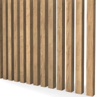 Listelli decorativi 3D, listelli in legno per pareti, soffitti o pareti divisorie (28x37 cm) (ROVERE CHIARO)