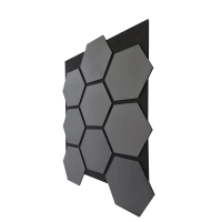 Pannello acustico da parete, ESAGONO ANTRACITE, 790x646 mm