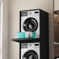 Mobile a colonna per lavatrice e asciugatrice, nera