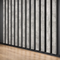 Listelli decorativi 3D, listelli in legno per pareti, soffitti o pareti divisorie (28x37 cm) (cemento/loft)