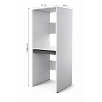 Mobile a colonna per lavatrice e asciugatrice, nera