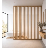 Listelli in legno per pareti divisorie (28x60 mm) (ROVERE RUSTICO)