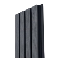 Pannello per facciata in WPC GRIGIO/NERO, 219x2900 mm, texture ondulata, half co-extrusion (0,63 m²)