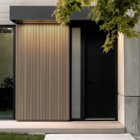 Pannello di facciata WPC, 223x26x2900 mm, ROVERE CHIARO con fughe nere, 6 griglie (0,64 m²)