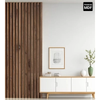 Lamelle decorative 3D, listelli in legno per pareti e soffitto (28x37 mm) (ROVERE FLAGSTAFF)