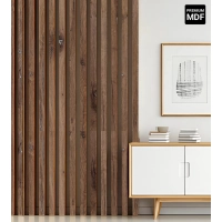 Lamelle decorative 3D, listelli in legno per pareti e soffitto (28x37 mm) (ROVERE FLAGSTAFF)