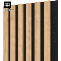 Pannello acustico in legno, OAK HALIFAX, 28x275 cm (0,77 m²)