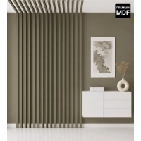 Lamelle decorative 3D per parete e soffitto, listello in legno (OLIVA) 16x28 mm
