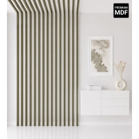 Lamelle decorative 3D per parete e soffitto, listello in legno (OLIVA) 16x28 mm