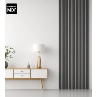 Listelli decorativi 3D, listelli in legno per pareti, soffitti o pareti divisorie (28x37 cm) (antracite)