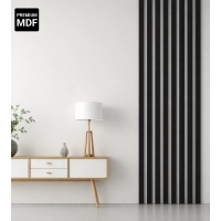 Listelli decorativi 3D, listelli in legno per pareti, soffitti o pareti divisorie (28x37 mm) (nero)