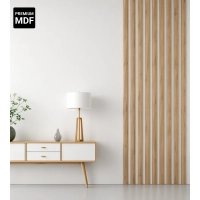 Listelli decorativi 3D, listelli in legno per pareti, soffitti o pareti divisorie (28x37 mm) (craft rovere)