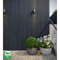 Pannello di facciata WPC, 219x2900 mm, NERO finitura liscia (0,63 m²)