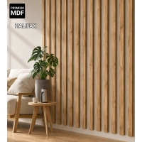 Listelli decorativi 3D per pareti e soffitto, listello in legno (ROVERE CHIARO), 16x28mm
