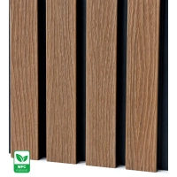 Pannello per facciata in WPC DARK TEAK/NERO, 219x2900 mm, texture ondulata, half co-extrusion (0,63 m²)