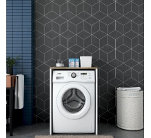 Mobile per lavatrice, bianco e rovere, KD103