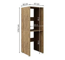 Colonne per lavatrice e asciugatrice ECO, rovere, 176x67x65 cm
