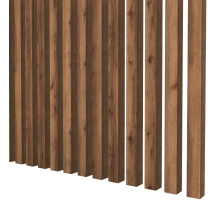 Listelli decorativi 3D, listelli in legno per pareti, soffitti o pareti divisorie (28x37 cm) (ROVERE DULANO)