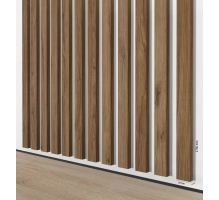 Listelli decorativi 3D per pareti e soffitto, listello in legno (ROVERE CATANIA) 16x28mm