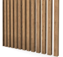 Listelli decorativi 3D, listelli in legno per pareti, soffitti o pareti divisorie (28x37 mm) (craft rovere)