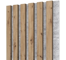 Pannelli Acustici in Legno Fonoassorbenti, quercia rustica, 28x275cm (0.77 m²)