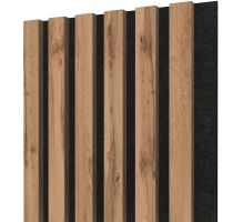 Pannelli Acustici in Legno Fonoassorbenti, quercia Wotan, 28x275cm (0.77 m²)