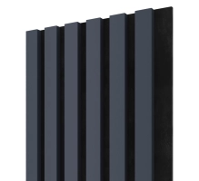 Pannelli Acustici in Legno Fonoassorbenti, antracite, 28x275cm (0.77 m²)
