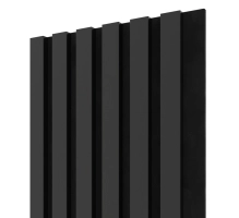 Pannelli Acustici in Legno Fonoassorbenti, nero opaco, 28x275cm (0.77 m²)