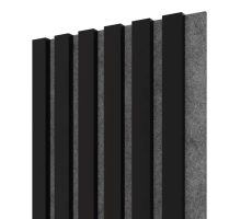 Pannelli Acustici in Legno Fonoassorbenti, nero opaco, 28x275cm (0.77 m²)