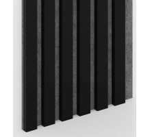 Pannelli Acustici in Legno Fonoassorbenti, nero opaco, 28x275cm (0.77 m²)