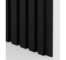 Pannelli Acustici in Legno Fonoassorbenti, nero opaco, 28x275cm (0.77 m²)