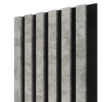 Pannello acustico in legno, CEMENTO/LOFT, 28x275cm (0,77 m²)