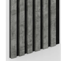 Pannello acustico in legno, CEMENTO/LOFT, 28x275cm (0,77 m²)