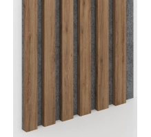 Pannello acustico in legno, ROVERE GOLD CRAFT, 28x275cm (0,77 m²)