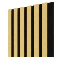 Pannelli Acustici in Legno Fonoassorbenti, oro metallico, 28x275cm (0.77 m²)