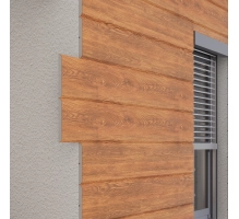 Pannello di facciata EPS200, effetto legno, ROVERE DORATO, 18x1,9x200 cm (0,36 m²)