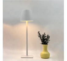 Lampada da tavolo per ristoranti, BIANCA, con batteria, ricaricabile, 3600 mAh