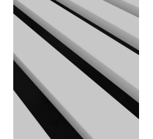Pannelli Acustici in Legno Fonoassorbenti, bianco opaco, 28x275cm (0.77 m²)