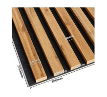 Pannelli Acustici in Legno Fonoassorbenti, rovere naturale, 60x60 cm