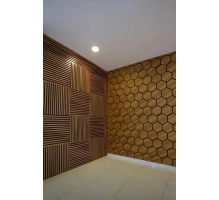 Pannello acustico da parete, ESAGONO ROVERE WOTAN, 790x646 mm