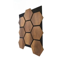 Pannello acustico da parete, ESAGONO ROVERE CATANIA, 790x646 mm