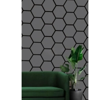 Pannello acustico da parete, ESAGONO ANTRACITE, 790x646 mm