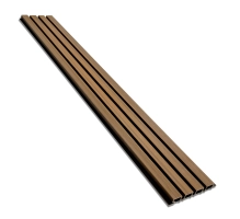 WPC fasadni panel TEAK/ČRNA, 219x2900 mm, valovita tekstura, half co-extrusion (0,63 m²)