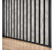 Listelli decorativi 3D, listelli in legno per pareti, soffitti o pareti divisorie (28x37 cm) (cemento/loft)