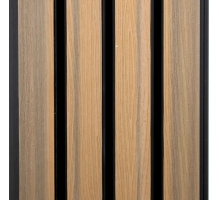 WPC fasadni panel TEAK/ČRNA, 219x2900 mm, valovita tekstura, half co-extrusion (0,63 m²)