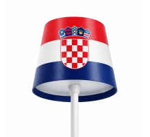 Lampada da tavolo per ristoranti, con bandiera CROAZIA, ricaricabile, batteria da 3600 mAh