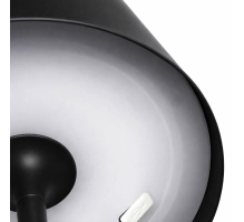 Lampada da tavolo per ristoranti, NERA, con batteria, ricaricabile, 3600 mAh