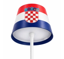Lampada da tavolo per ristoranti, con bandiera CROAZIA, ricaricabile, batteria da 3600 mAh