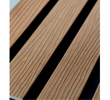 Pannello per facciata in WPC DARK TEAK/NERO, 219x2900 mm, texture ondulata, half co-extrusion (0,63 m²)